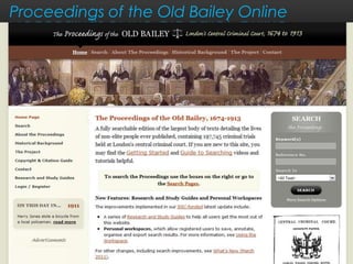 Proceedings of the Old Bailey Online
 