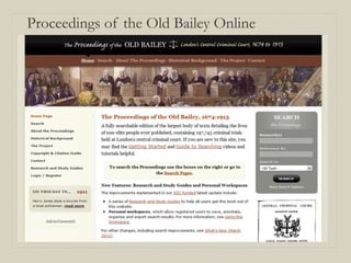 Proceedings of the Old Bailey Online
 