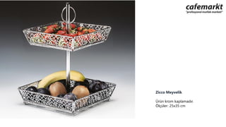 Zicco Meyvelik
Ürün krom kaplamadır.
Ölçüler: 25x35 cm
 