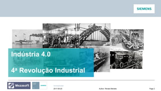 Unrestricted
Page 2Author: Renato Mendes2017-06-20
Indústria 4.0
4a Revolução Industrial
 