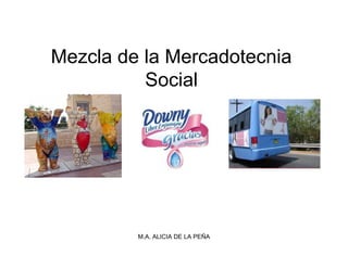 Mezcla de la Mercadotecnia
          Social




         M.A. ALICIA DE LA PEÑA
 