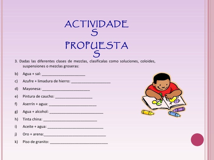 Resultado de imagen para mezclas groseras ejemplos