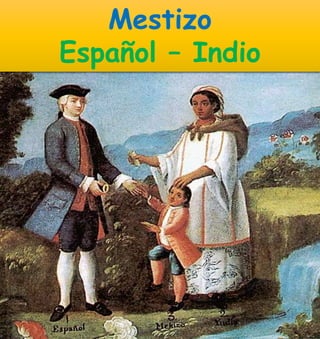 Mestizo
Español – Indio
 