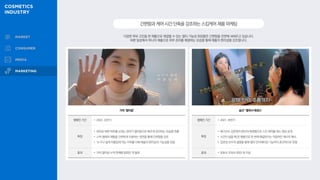 다양한 피부 고민을 한 제품으로 해결할 수 있는 멀티 기능성 화장품은 간편함을 전면에 내세우고 있습니다.
바쁜 일상에서 하나의 제품으로 피부 관리를 해결하는 모습을 통해 제품의 편리성을 강조합니다.
간편함과케어시간단축을강조하는스킵케어제품마케팅
가히 ‘멀티밤’
캠페인 기간 • 2022. 상반기
특징
• 육아로 바쁜 하루를 보내는 엄마가 멀티밤으로 빠르게 관리하는 모습을 연출
• 스틱 형태의 제품을 간편하게 사용하는 장면을 통해 간편함을 강조
• ‘누구나 쉽게 아름답게’라는 카피를 더해 제품의 편리성과 기능성을 전달
효과 • 가히 멀티밤 누적 판매량 600만 개 돌파
숨37 ‘엘릭서 에센스’
캠페인 기간 • 2021. 하반기
특징
• 배구선수 김연경이 본인의 애정템으로 스킨 케어를 하는 영상 공개
• 시간이 없을 때 본 제품으로 한 번에 해결한다는 직접적인 메시지 제시
• 김연경 선수의 설명을 통해 멀티 안티에이징 기능까지 효과적으로 전달
효과 • 유튜브 조회수 60만 회 이상
 