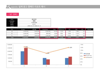 appendix. 실제 광고 캠페인 리포트 예시
① 일반 캠페인
 