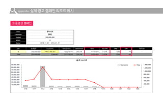 appendix. 실제 광고 캠페인 리포트 예시
② 동영상 캠페인
 