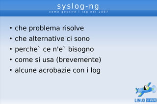 Mezzora syslog-ng