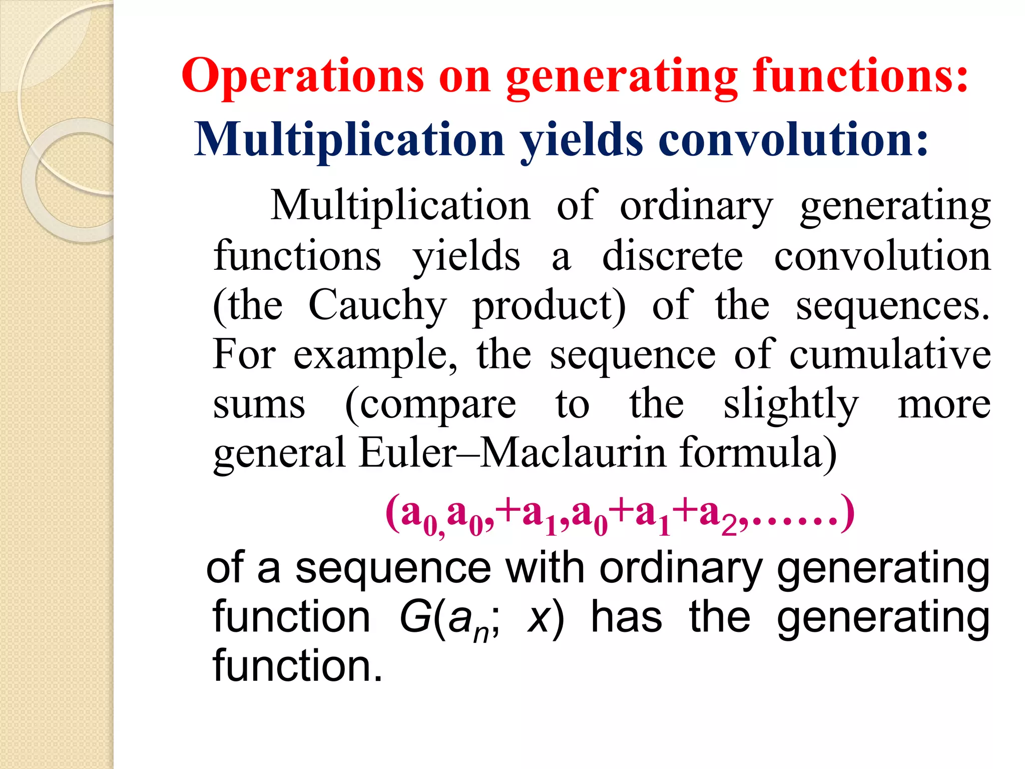 Generating functions | PPTX