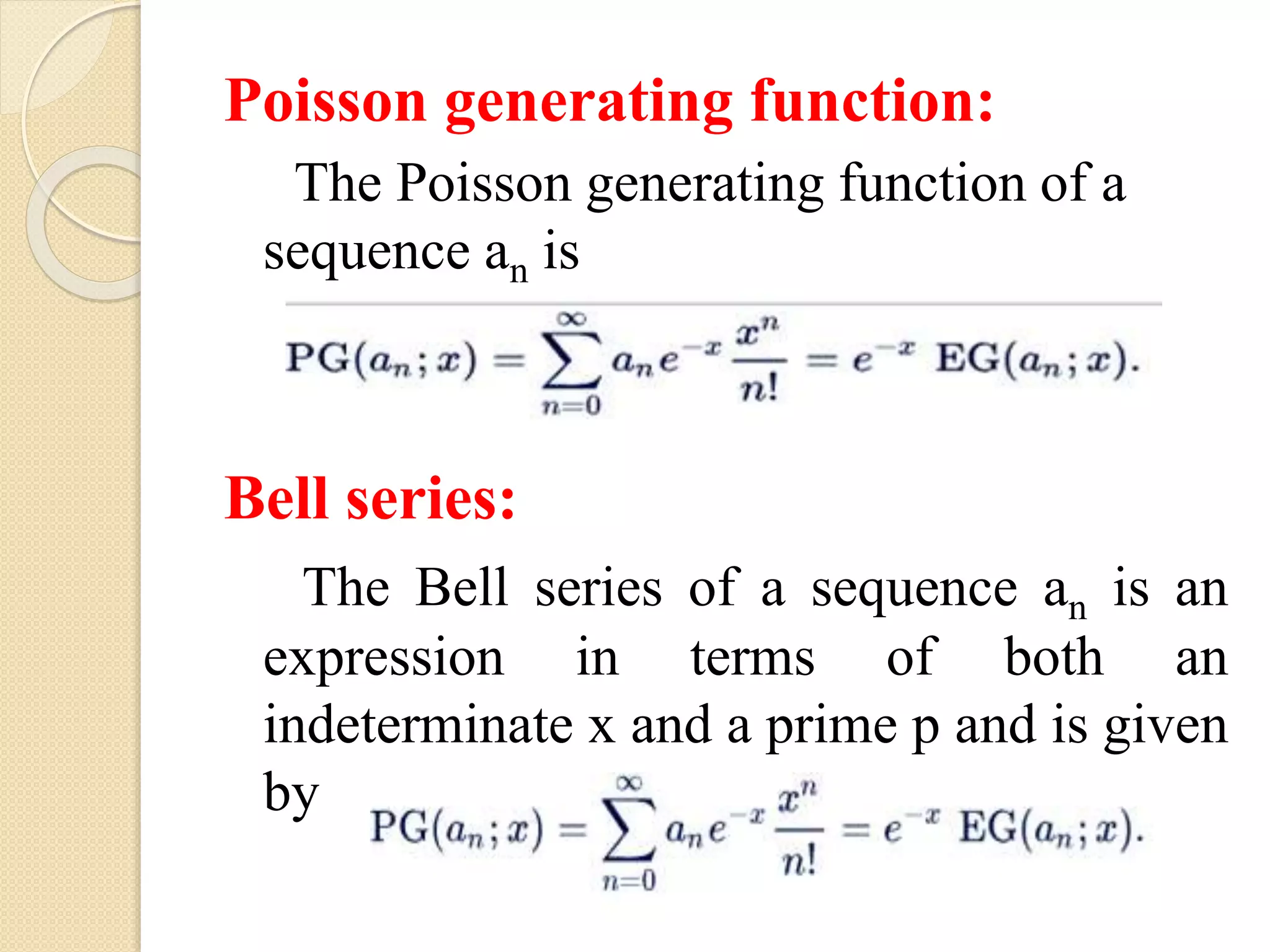 Generating functions | PPTX