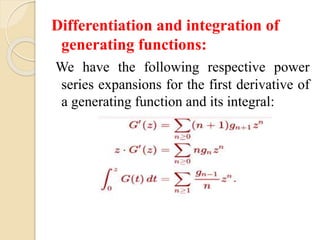 Generating functions | PPTX