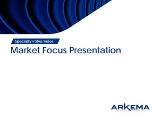 Specialty Polyamides
Market Focus Presentation
 