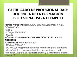 Mf1442 3 programación didáctica de acciones formativas para el empleo ...