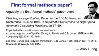 Formal Methods: Whence and Whither? [Martin Fränzle Festkolloquium ...