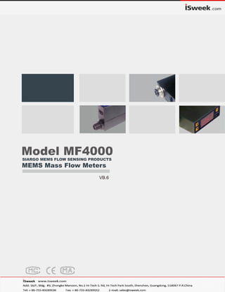 Mf4000 series gas mass flow meters