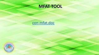 MFAT TOOL
con-mfat.doc
 