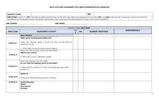Mfat Pattern Education Tool MFAT for Grade I SY 2025- | DOCX