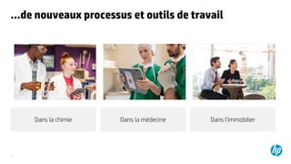 3
…de nouveaux processus et outils de travail
Dans la chimie Dans la médecine Dans l’immobilier
 