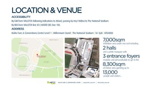 MALTA FAIRS & CONVENTIONS CENTRE | www.mfcc.com.mt | info@mfcc.com.mt
 