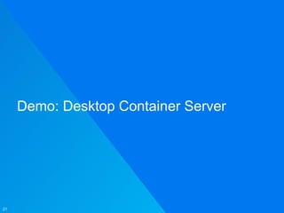 Demo: Desktop Container Server
21
 
