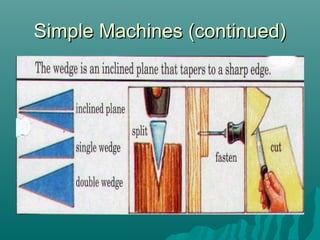 Simple Machines (continued)
 