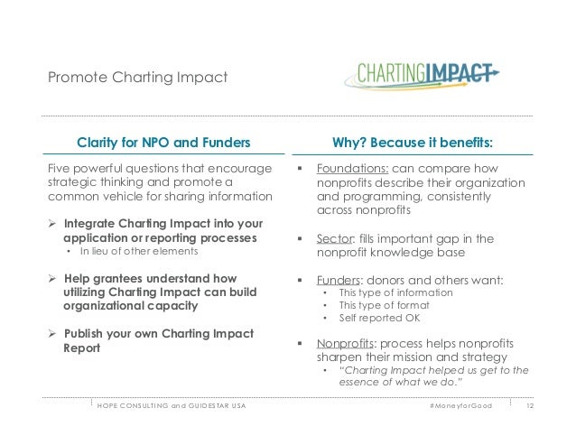 guidestar webinar 08 06 12 money for good ii findings and implic charting impact