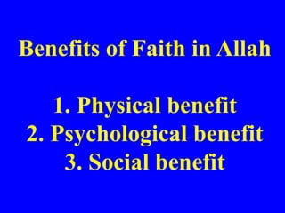Faith in Allah (swt) According to the Holy Quran | PPTX