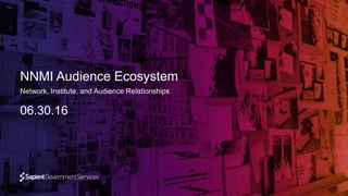 NNMI Audience Ecosystem
Network, Institute, and Audience Relationships
06.30.16
 