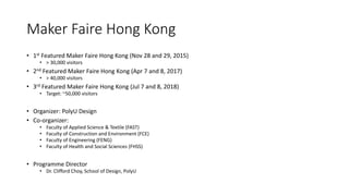 Maker Faire Hong Kong 2018 - Call for Makers (30 May 2018)