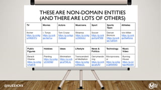 THESE ARE NON-DOMAIN ENTITIES
(AND THERE ARE LOTS OF OTHERS)
@SUZZICKS
 