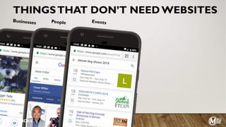 Businesses
THINGSTHAT DON’T NEED WEBSITES
People Events
@SUZZICKS #digitalzone
 