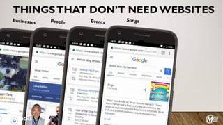 Businesses
THINGSTHAT DON’T NEED WEBSITES
People Events Songs
@SUZZICKS #digitalzone
 