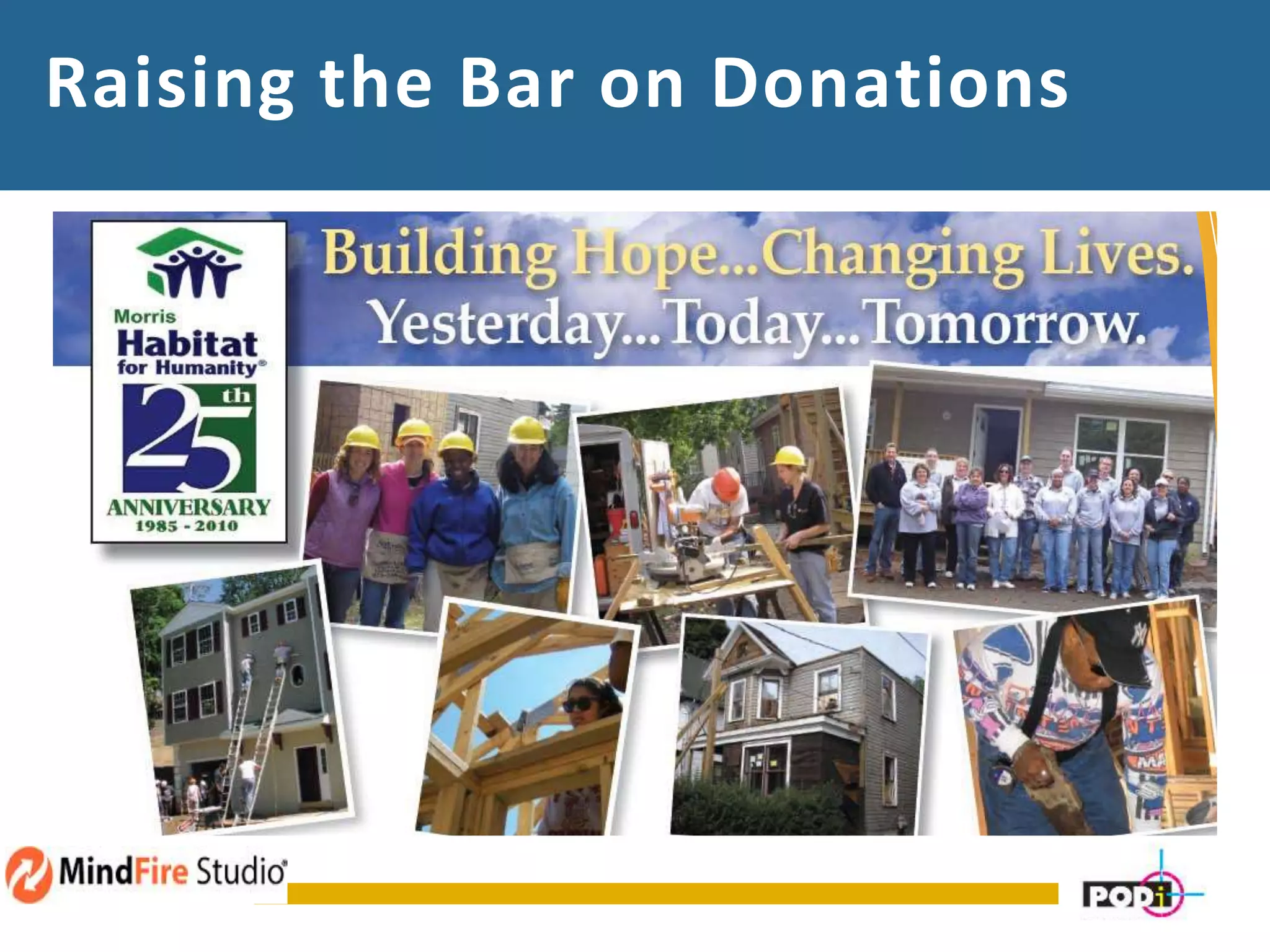 Raising the Bar on Donations
 