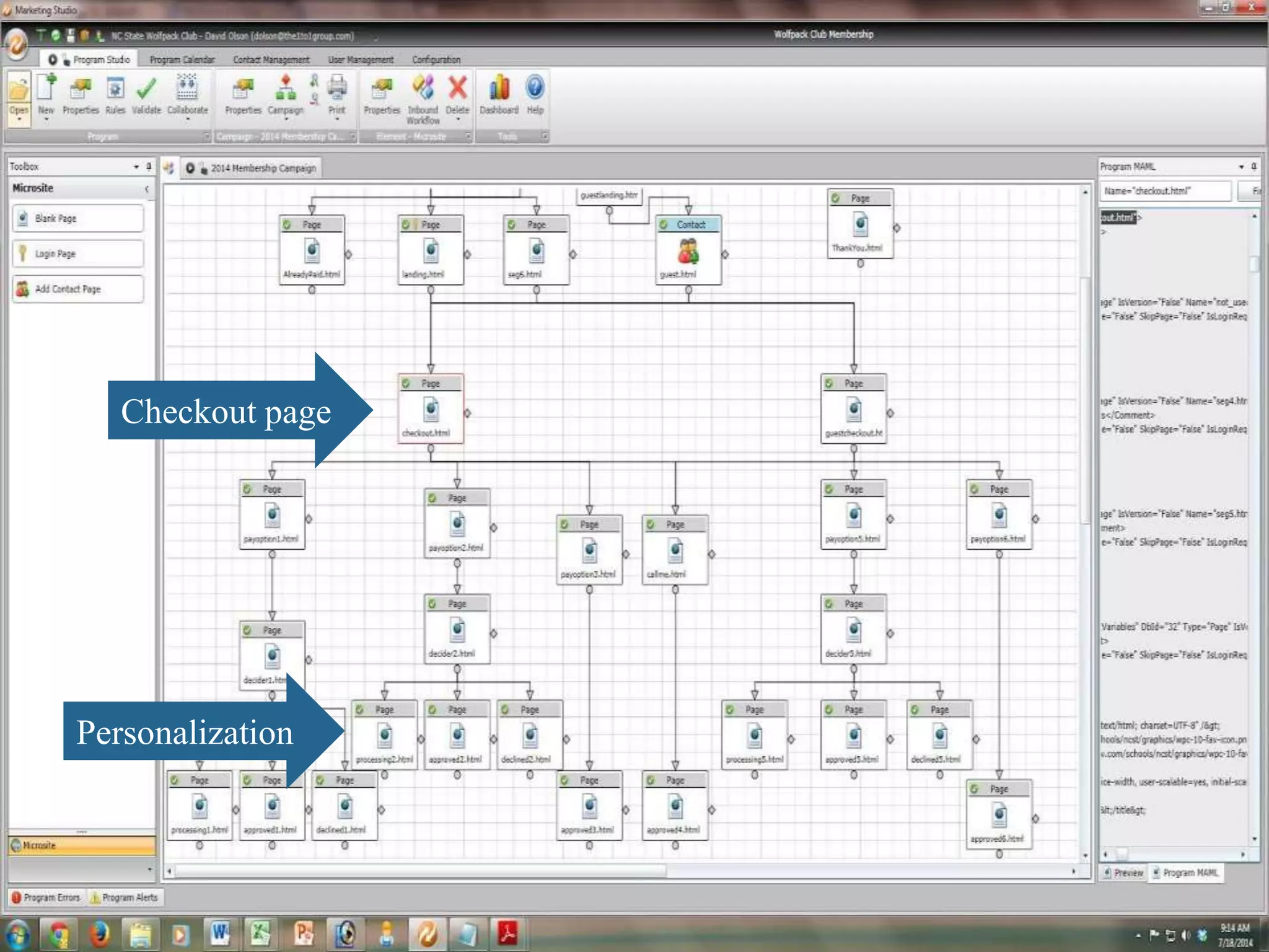 Checkout page
Personalization
 