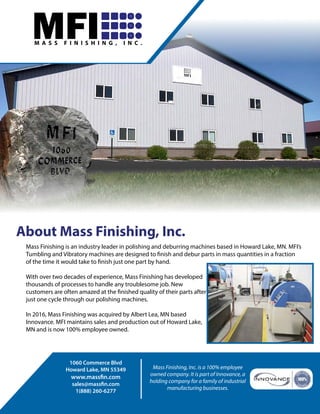 MFI full finishing product catalog with technical assistance info | PDF