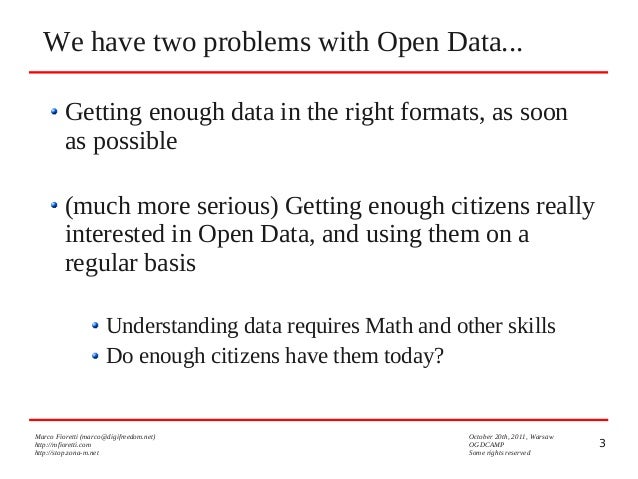 Open Data in and from schools Slide 3