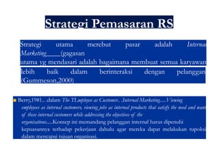 marketing strategy rumah sakit -sementasi | PPT