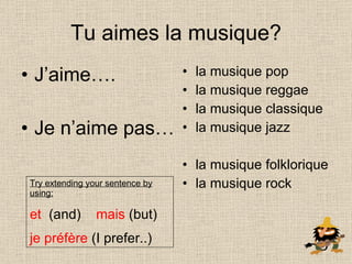 Mfl Qca Unit 14 Le Musicien Mfl Qca Unit 14 Le Musicien