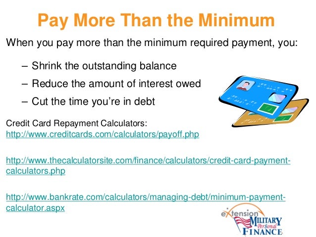 credit basics and debt repayment strategies credit repayment calculator