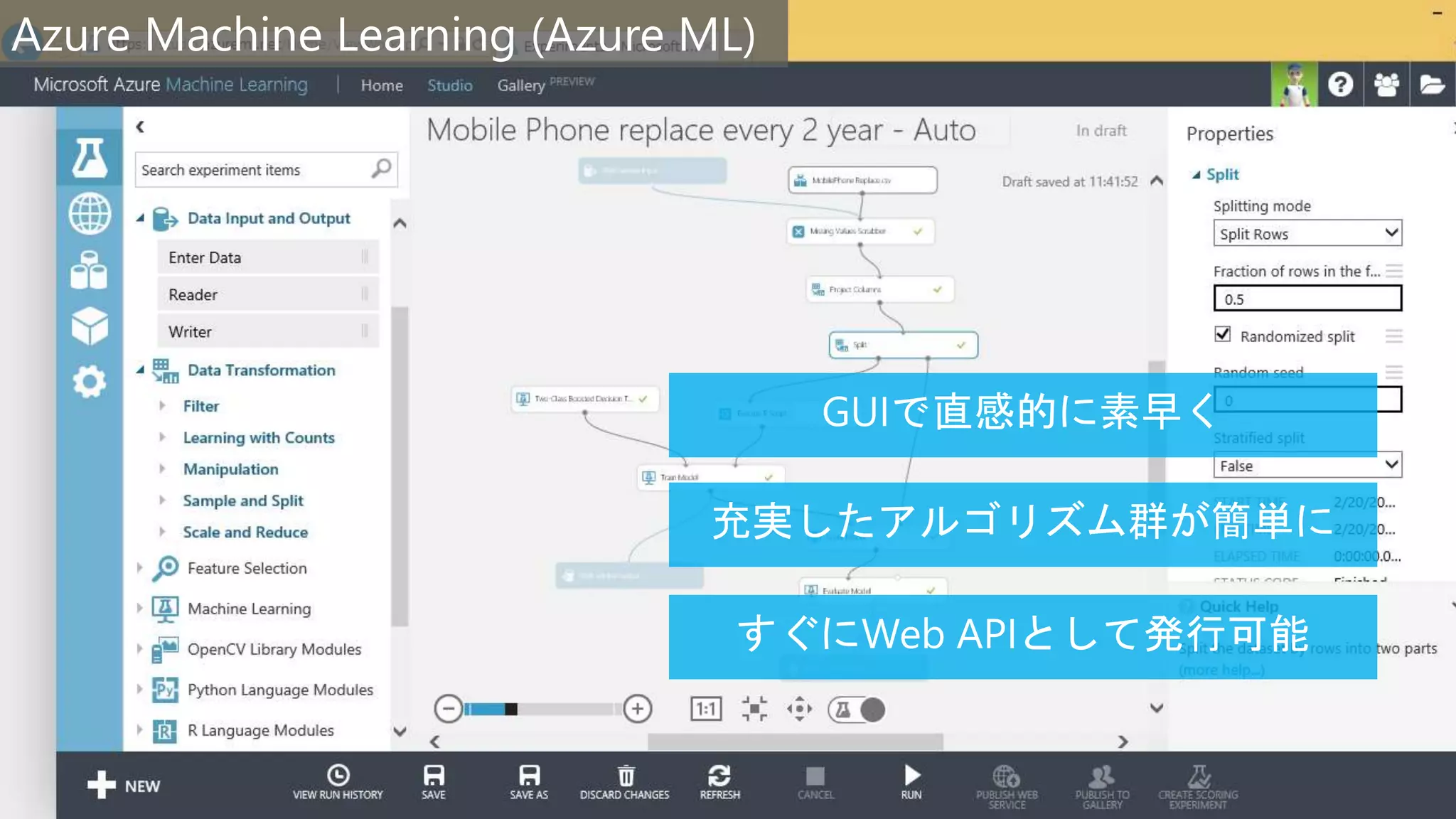Azure Machine Learning (Azure ML)
 