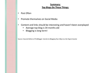 PART TWO:BLOGGING BASICS