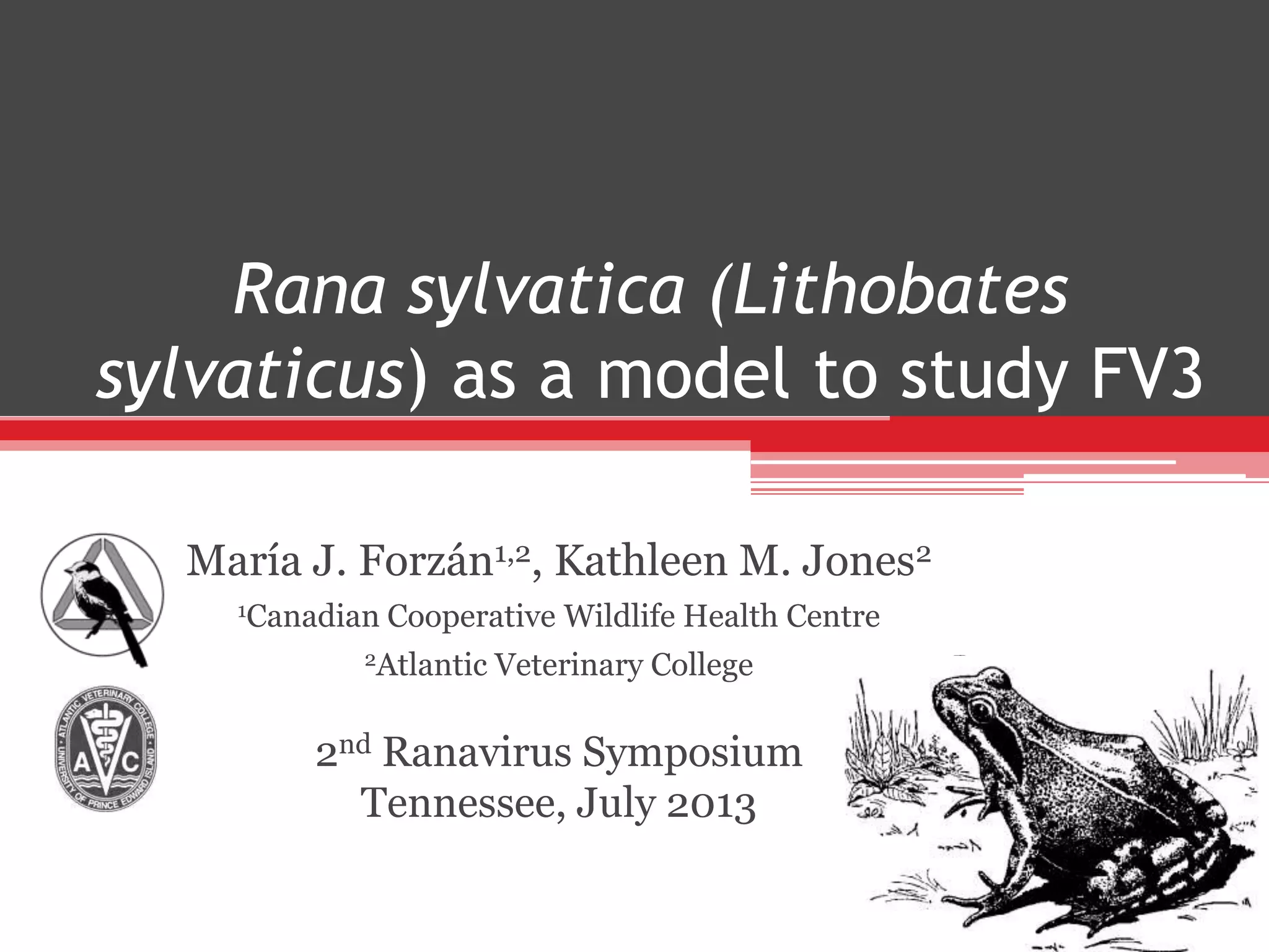 The wood frog as a model to study the pathogenesis and hostpathogen