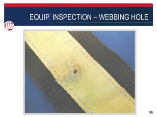 EQUIP. INSPECTION – WEBBING HOLE




                                   36
 