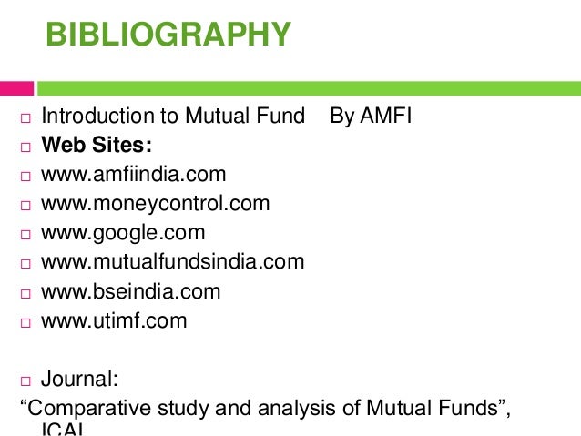 comparative study of mutual funds and comparative study of mutual funds and