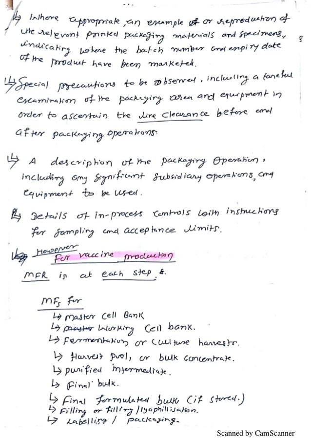 MFR (master formula record )