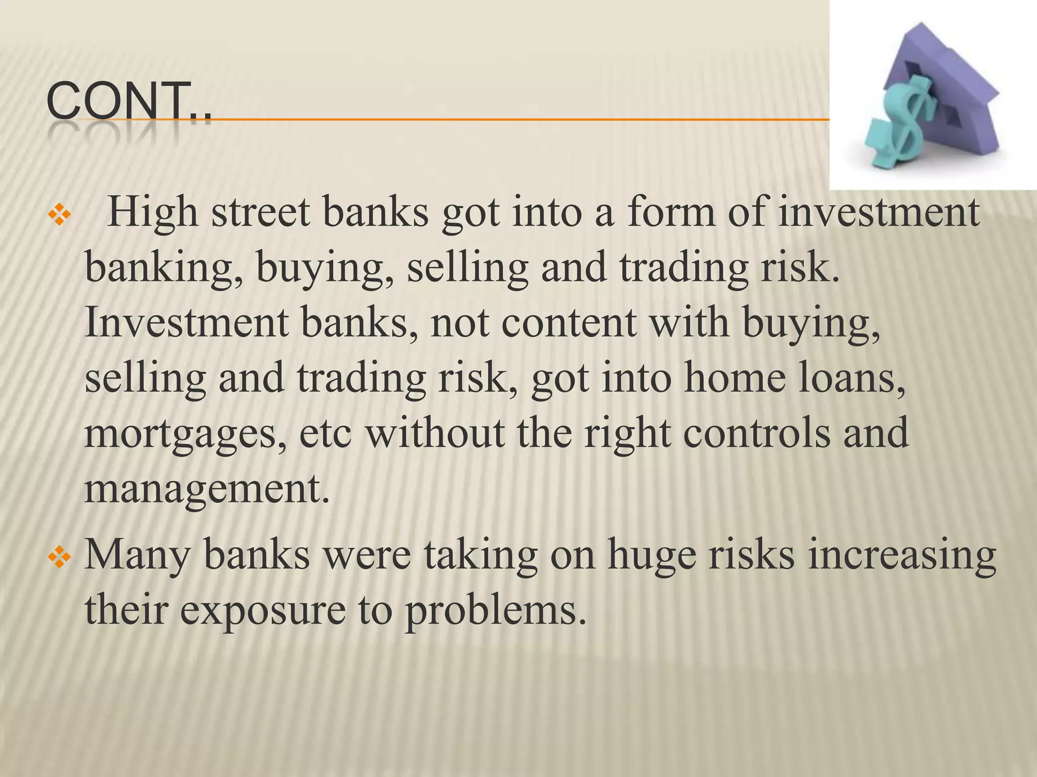 Possible failure to account for change in relationship between observable borrower characteristics and default likelihood caused by a fundamental change in lender behavior