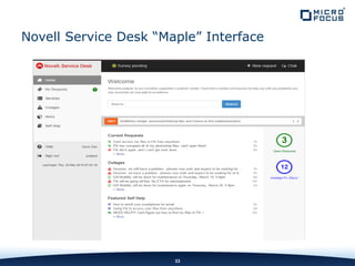33
Novell Service Desk “Maple” Interface
 