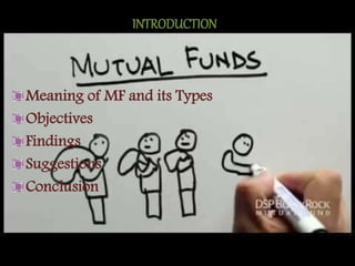 INTRODUCTION
Meaning of MF and its Types
Objectives
Findings
Suggestions
Conclusion
 