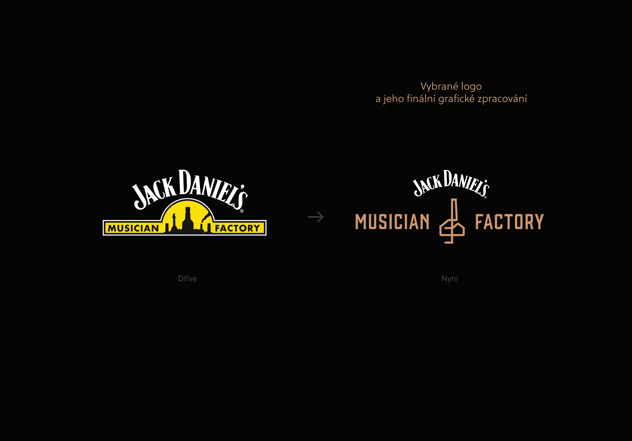 Vybrané logo
a jeho finální grafické zpracování