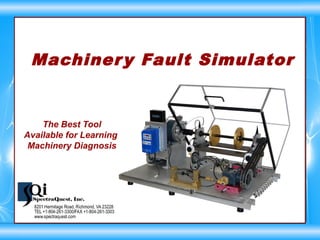 Machinery Fault Simulator
The Best Tool
Available for Learning
Machinery Diagnosis
 
