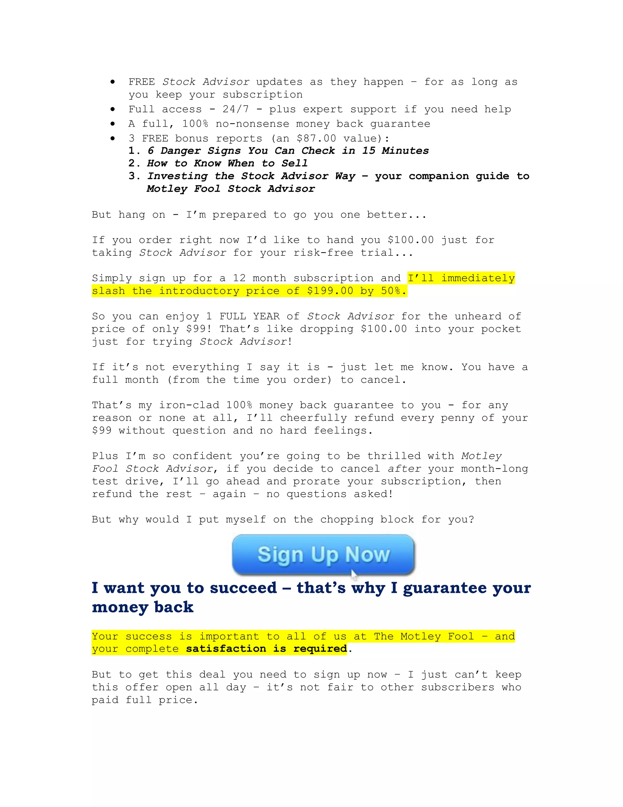 Motley Fool Stock Advisor Phone Number Motley Fool Stock Advisor | PDF